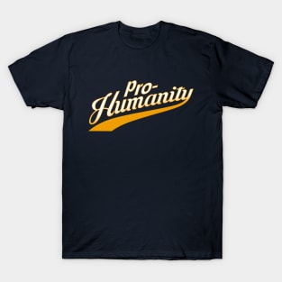 Pro-Humanity Anti-AI Political I Love The Humans Meme Slogan T-Shirt